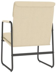 vidaXL Πολυθρόνα Κρεμ 55x64x80 εκ. Υφασμάτινη