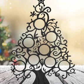 Σετ των 3 Intra απο ξύλο plywood 3mm-4mm πάχος – Φλοράλ Χριστουγεννιάτικο Στολίδι Επίδειξη Δέντρου Βάση DXF ξύλο 40x40 cm INTRAVECTRY-MY548672