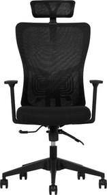 Office Chair Set (2 Pieces) Lumbar 126 - Black Black