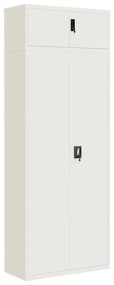 vidaXL Αρχειοθήκη Λευκή 90 x 40 x 240 εκ. Ατσάλινη