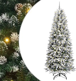 vidaXL Τεχνητό Χριστουγεννιάτικο Δέντρο με 300 LED Λευκό 240 cm