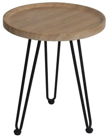 WOODWELL ΕΜ964,1MATRIX Τραπεζάκι Σαλονιού Καθιστικού, Μέταλλο Βαφή Μαύρο, Ξύλο Φυσικό 120x60x46cm ΕΜ964,1