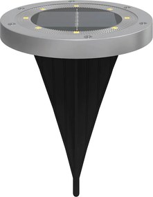 vidaXL Ηλιακά Φωτιστικά Δαπέδου με Στήριγμα Εδάφους 4 τεμ. Θερμό Λευκό