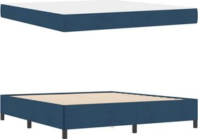 vidaXL Κρεβάτι με ελατήρια Μπλε 180 x 200 cm ύφασμα