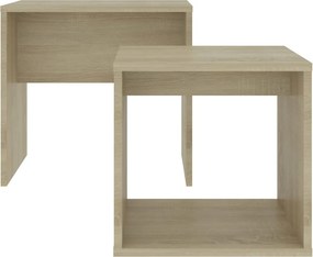 vidaXL Σετ Τραπεζάκια Σαλονιού Sonoma Δρυς 48x30x45 εκ. Επεξ. Ξύλο