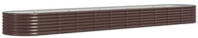 vidaXL Ζαρντινιέρα Καφέ 440x80x36 εκ. Γαλβανισμένος χάλυβας