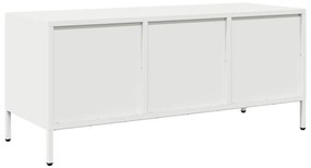 vidaXL Έπιπλο Τηλεόρασης Λευκό 101,5x39x43,5 εκ. Ατσάλι Ψυχρής Έλασης
