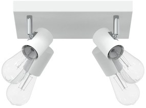 vidaXL Ceiling Spotlight 4 Way Adjustable Λευκό E27