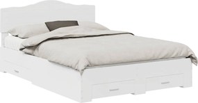 vidaXL Σκελετός Κρεβατιού Λευκό 140 x 200 cm Επεξεργασμένο Ξύλο