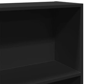 vidaXL Βιβλιοθήκη Μαύρη 80x24x143 εκ. από Επεξεργασμένο Ξύλο