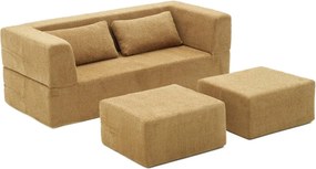 Διθέσιος Καναπές Κρεβάτι Καφέ VILORO 90x200x75