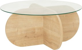 Τραπεζάκι Σαλονιού Sapphire Δρυς CLESAMO 75x75x35