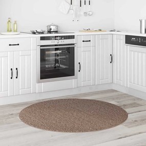 vidaXL Αντιολισθητικό Σαγκί Χαλάκι Καφέ 120 x 120 cm PP