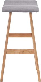 vidaXL Καρέκλα Μπαρ Ανοιχτό Γκρι Υφασμάτινη