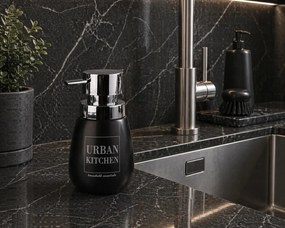 Δοχείο Κρεμοσάπουνου από Δολομίτη 300ml 8.5x8.5x14.8cm Black MRShome