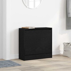vidaXL Ντουλάπα Παπουτσιών  Μαύρο Δρυς 60x21x57 εκ Επεξεργασμένο Ξύλο