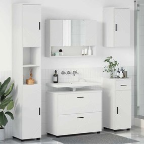vidaXL Σετ Επίπλων Μπάνιου με συρτάρι 5 pcs Λευκό 30 x 35 x 192 εκ.
