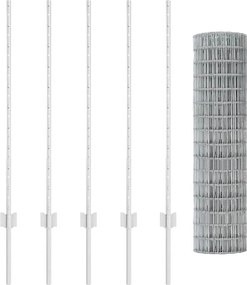 vidaXL Τεντώτο με στήριγμα Ασημί 1 x 10 m Ατσάλι