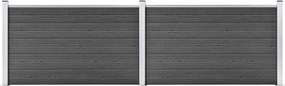 vidaXL Σετ Πάνελ Περίφραξης Μαύρο 353 x 105 εκ. από WPC