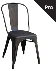Καρέκλα RELIX  Antique Black High (Συσκ.10) 45x51x85cm