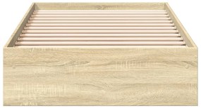 vidaXL Πλαίσιο Κρεβατιού με Συρτάρια Sonoma Δρυς 75x190 εκ. Επεξ. Ξύλο