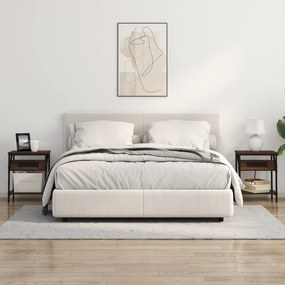 vidaXL Κομοδίνο Καφέ δρυς 38 x 30 x 48 εκ. Επεξεργασμένο ξύλο