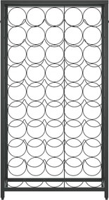 vidaXL Ραφιέρα Κρασιών 45 Μπουκ. Μαύρη 54x18x100εκ Σφυρήλατο Σίδερο