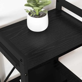 vidaXL Ράφι Βιβλίων Μαύρη Οξυά 60 x 30 x 85 cm Επεξεργασμένο ξύλο