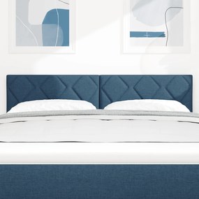 vidaXL LED Κεφαλάρι Διαμαντιών Μπλε 160 εκ. Ύφασμα