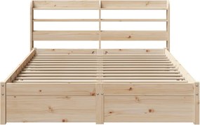 vidaXL Πλαίσιο Κρεβατιού Κεφαλάρι 150x200 εκ Μασίφ Πεύκο