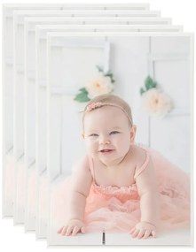 vidaXL Κορνίζες Κολάζ για Τοίχο/Τραπέζι 5 τεμ. Ασημί 21 x 29,7 εκ. MDF