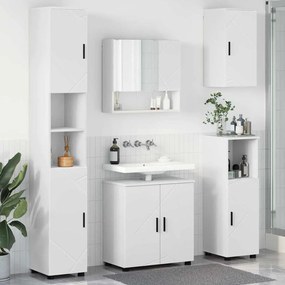 vidaXL Σετ Επίπλων Μπάνιου Επιτοίχιο 5 pcs Λευκό 61 x 35 x 64 εκ.