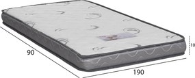 ΣΤΡΩΜΑ ΑΦΡΟΥ TRICO HM743 ΛΕΥΚΟ 90x190x10(πάχος)εκ.--ROLL-PACKING