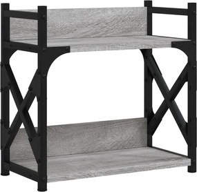 vidaXL Βάση Εκτυπωτή 2 Επιπέδων Γκρι Sonoma 40x20x40 εκ Επεξ. Ξύλο