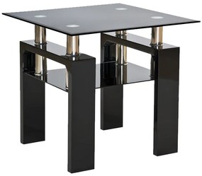 LISA D BENCH TRANSP. / ΜΑΥΡΟ ΒΕΡΝΙΚΙ 60x60x55 DIOMMI LISADCLH1