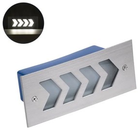 Χωνευτό Φωτιστικό Τοίχου LED 6W IP67 Φυσικό 4500K Ίνοξ WALLLIGHT-ARINA 90671 Globostar-90671-Inox 90671