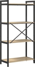 vidaXL Ράφι Βιβλίων Δρύς Sonoma 60 x 30 x 120 εκ Επεξεργασμένο ξύλο