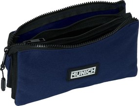 Τριπλή Κασετίνα Munich Basic Ναυτικό Μπλε 22 x 12 x 3 cm