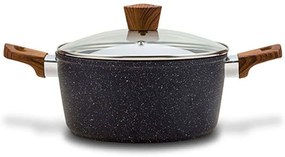 Κατσαρόλα Bαθιά Αντικολλητική Nature 10-144-120 20cm Black-Brown Nava 20cm Aluminium