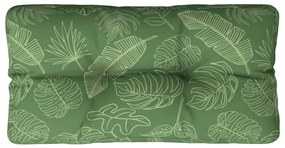 Μαξιλάρι Παλέτας με Σχέδιο Φύλλων 70 x 40 x 12 εκ. Υφασμάτινο - Πράσινο