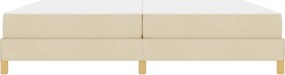vidaXL Κρεβάτι με ελατήρια με στρώμα Κρεμ 200 x 200 cm ύφασμα