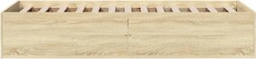 vidaXL Πλαίσιο Κρεβατιού Sonoma Δρυς 100x200 εκ. Επεξεργασμένο Ξύλο