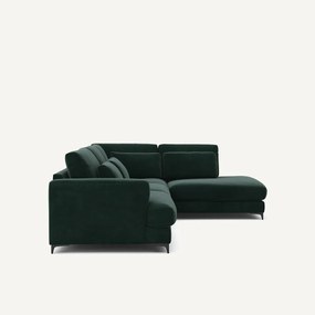 Γωνιακός καναπές δεξιός, βελούδινος, Marsile