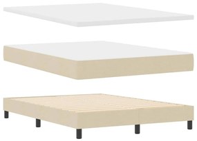 vidaXL Κρεβάτι box spring με στρώμα με στρώμα Κρεμ 160 x 200 cm