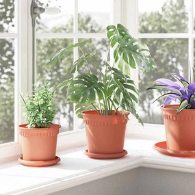 vidaXL Γλάστρες φυτών 24 pcs Κεραμιδί Ø 17 x 14 εκ Πλαστικό