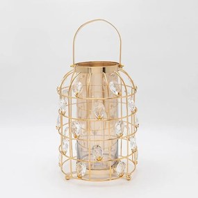 Φανάρι Μεταλλικό 819-00251 Φ20x27cm Gold Estheti Home Μέταλλο