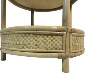 Βοηθητικό τραπέζι Moody PE rattan φυσικό Φ55x51εκ