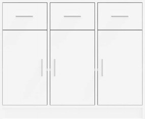 vidaXL Μπουφές Λευκό 91 x 28 x 75 εκ. από Τεχνητό Ξύλο