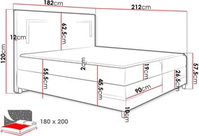 Επενδυμένο κρεβάτι Delos-Moustardi-180 x 200