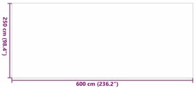 vidaXL Χαλί εξωτερικού χώρου  'ARAKIL' μαύρο και γκρι 250x600 εκ. PP